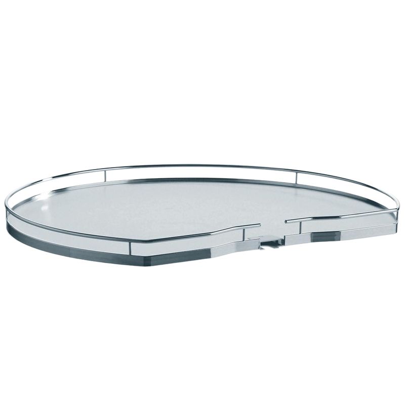 KESSEBOHMER - Repisa Media Luna Madera 1 Nivel(es) 90x50x50 cm Plateado/Gris