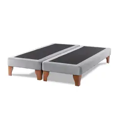 LATAM HOME - Base europea zen tela gris 2 pza