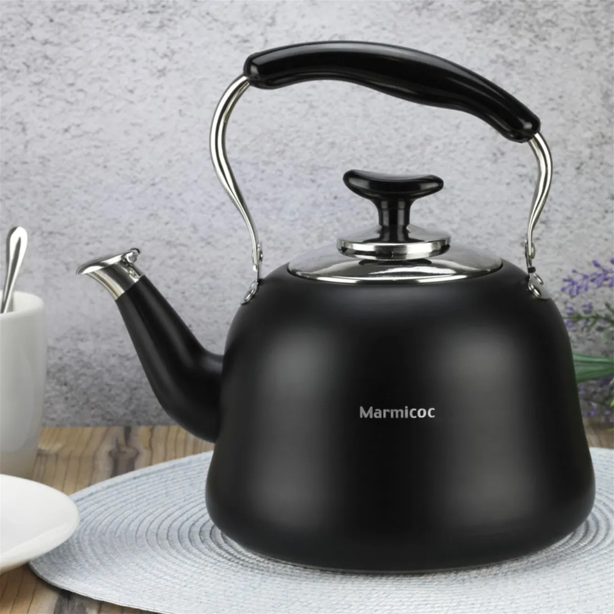 MARMICOC - Tetera Sara 3 l Acero Inoxidable Negro matte