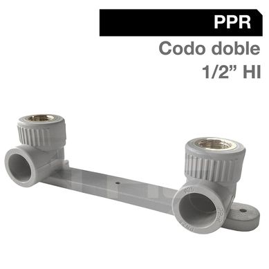 Codo Doble 25x1/2 HI PP-RCT.