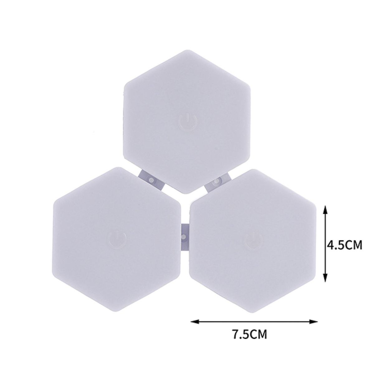 HB LEDS - Pack Lámparas Led Hexagonal Blanco 2.7x7.5 cm