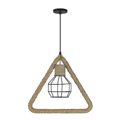 HB LEDS - Lámpara Colgante Estilo Rústico Triangular E-27