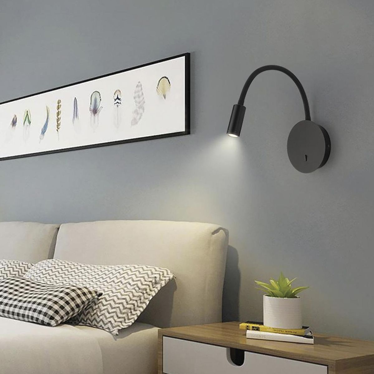 HB LEDS - Apliqué Lámpara Led Flexible Cabecera Aluminio