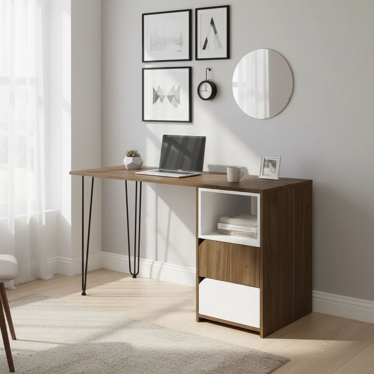 TUHOME - Escritorio Palermo-Gales blanco