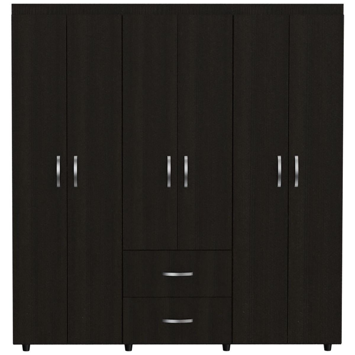 TUHOME - Clóset Bariloche 6 Puerta(s) 2 Cajón(es) 6 Repisa(s) 170.3x180x50.3 cm Wengué