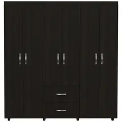 TUHOME - Clóset Bariloche 6 Puerta(s) 2 Cajón(es) 6 Repisa(s) 170.3x180x50.3 cm Wengué