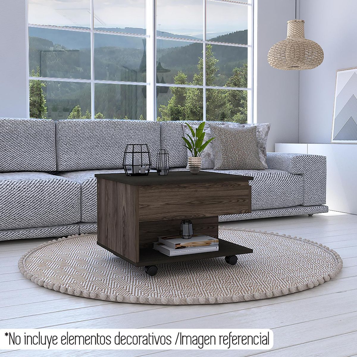 TUHOME - Mesa funcional coñac - wengue