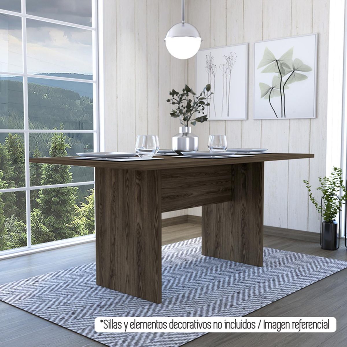 TUHOME - Mesa de comedor Beijing coñac