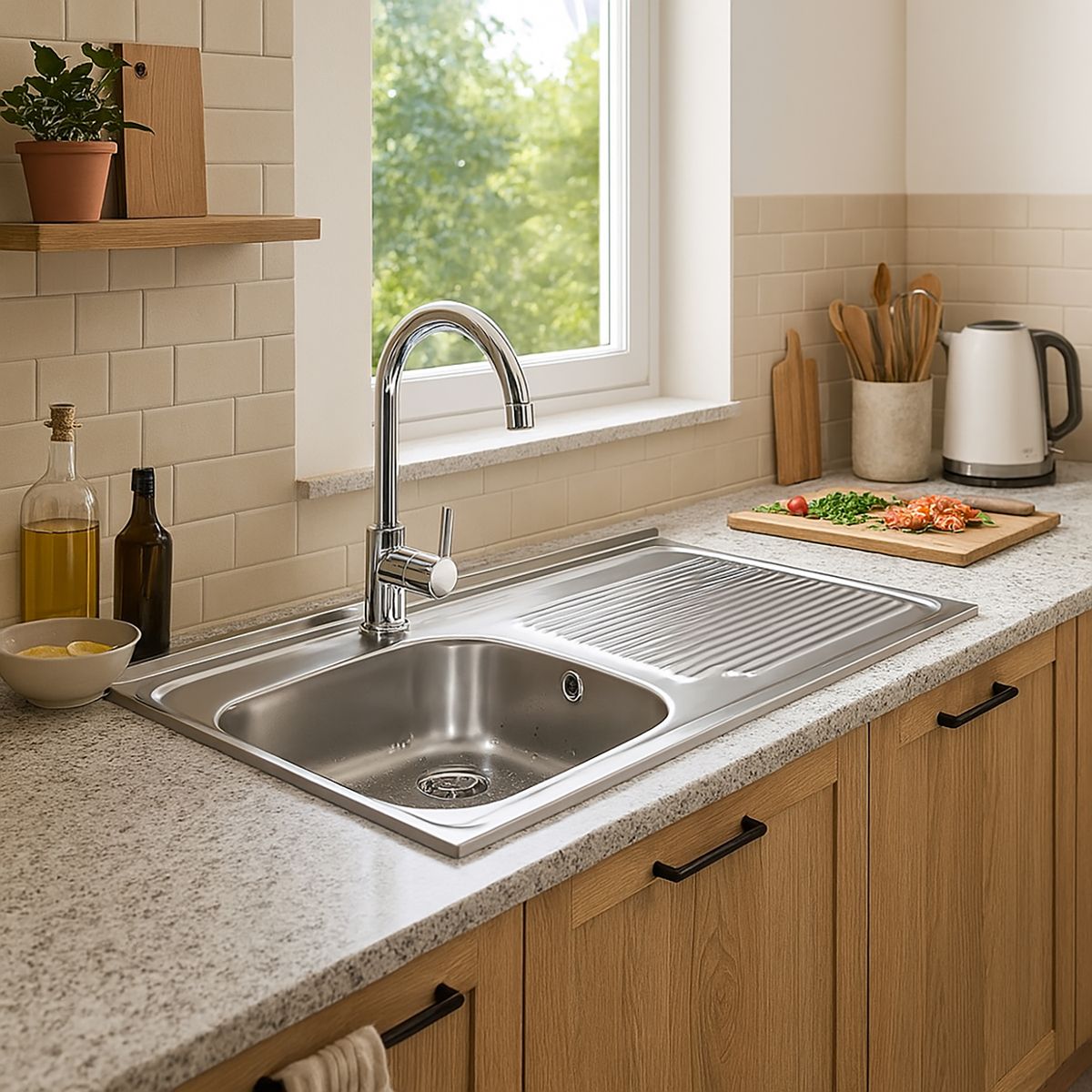 TEKA - Lavaplatos Sobreponer Derecho 1 Cubeta(s) 80x14x50 cm Acero inoxidable