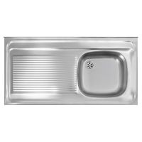 Lavaplatos Sobreponer 1 Cubeta(s) 100x14x50 cm Acero inoxidable