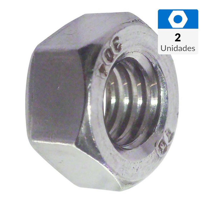 MAMUT - Tuerca hexagonal inoxidable unc 1/4  2unid