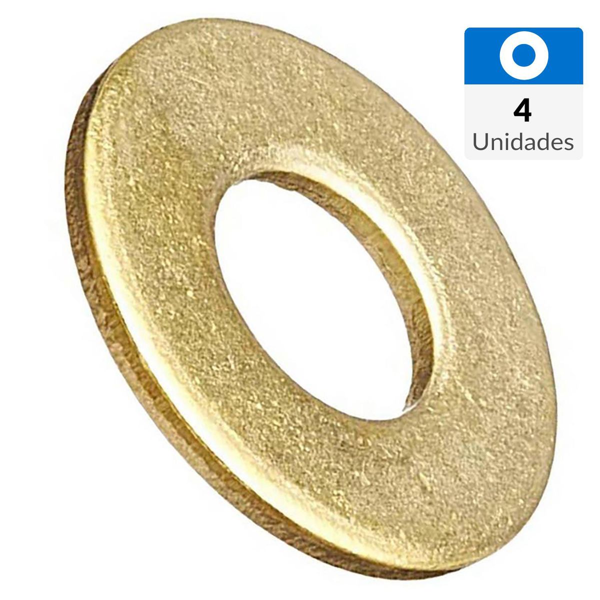 MAMUT - Golilla plana calibrada 1/4 zincado amarillo 4unid