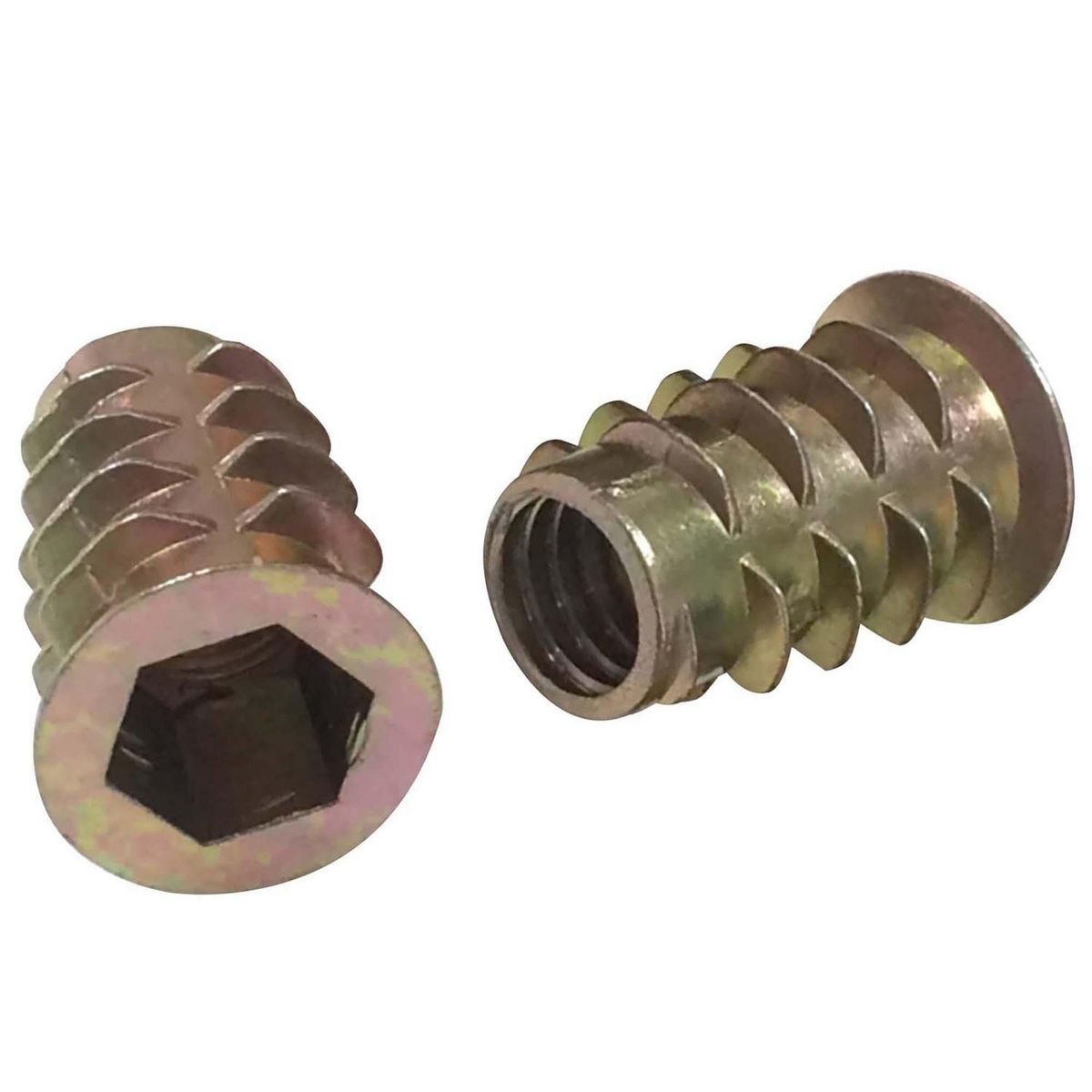 MAMUT - Inserto para madera M6 x 25 zincado amarillo 2unid