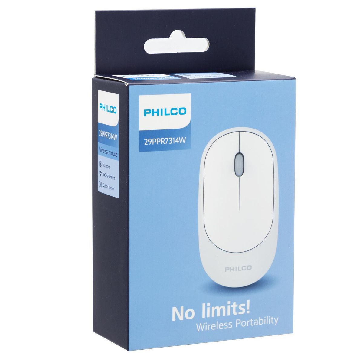PHILCO - Mouse inalambrico pro 2.4G color blanco