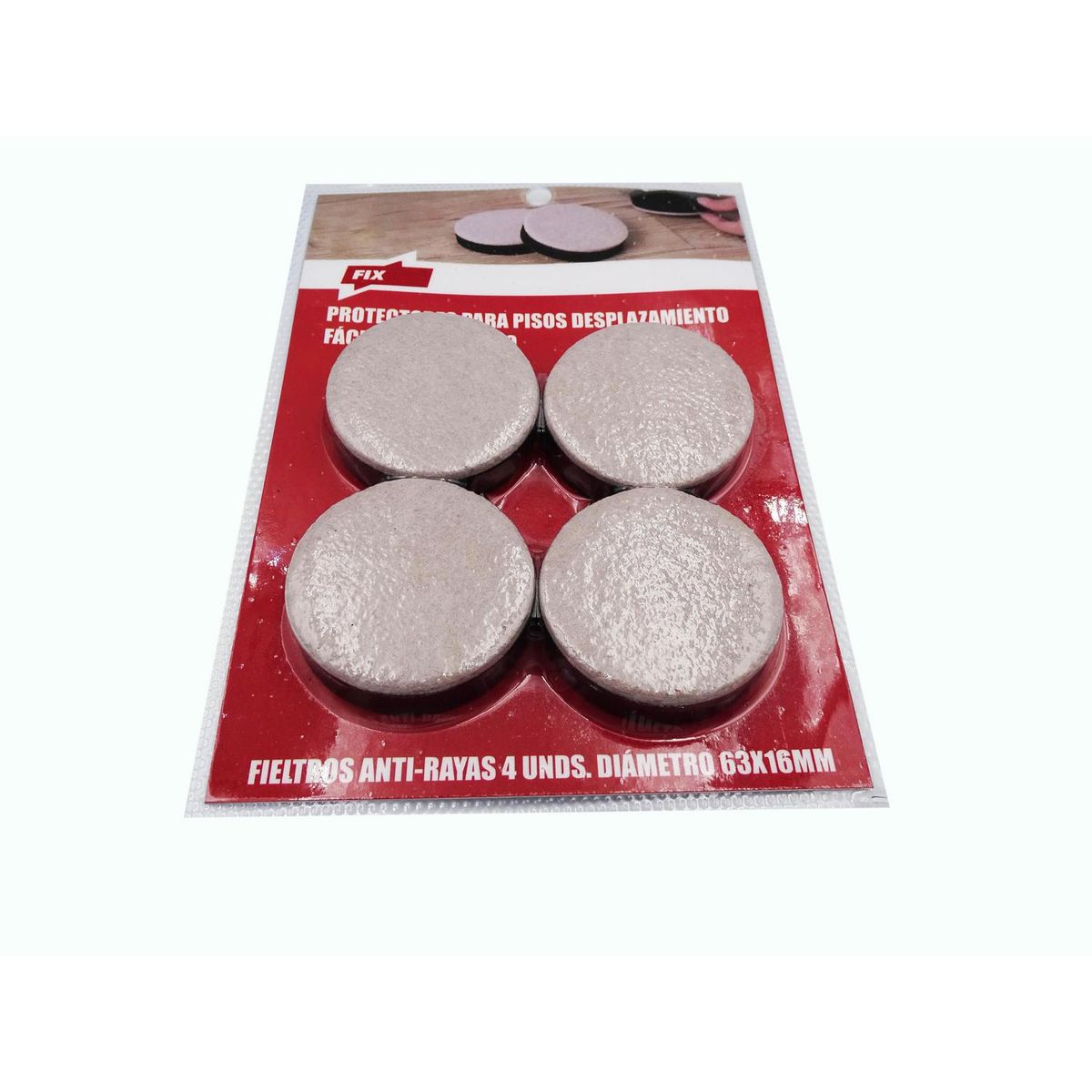 FIXSER - Fieltros antirayas 63 mm 4 unidades