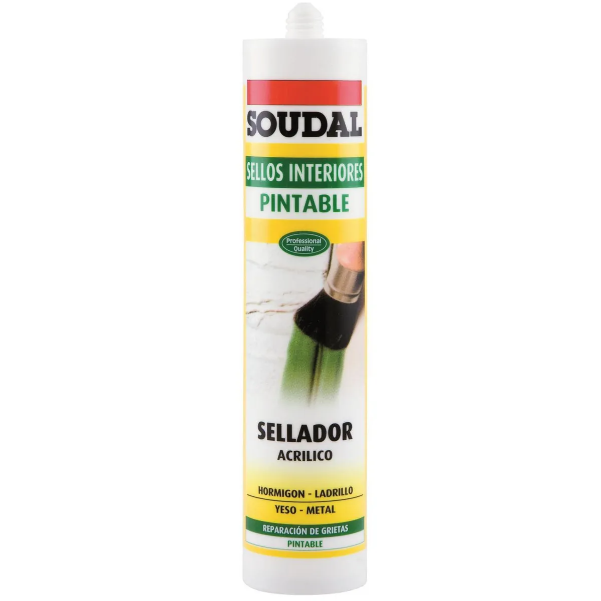 SOUDAL - Sellador Siliconizado Soudal 400gr Blanco para Marcos y Puertas