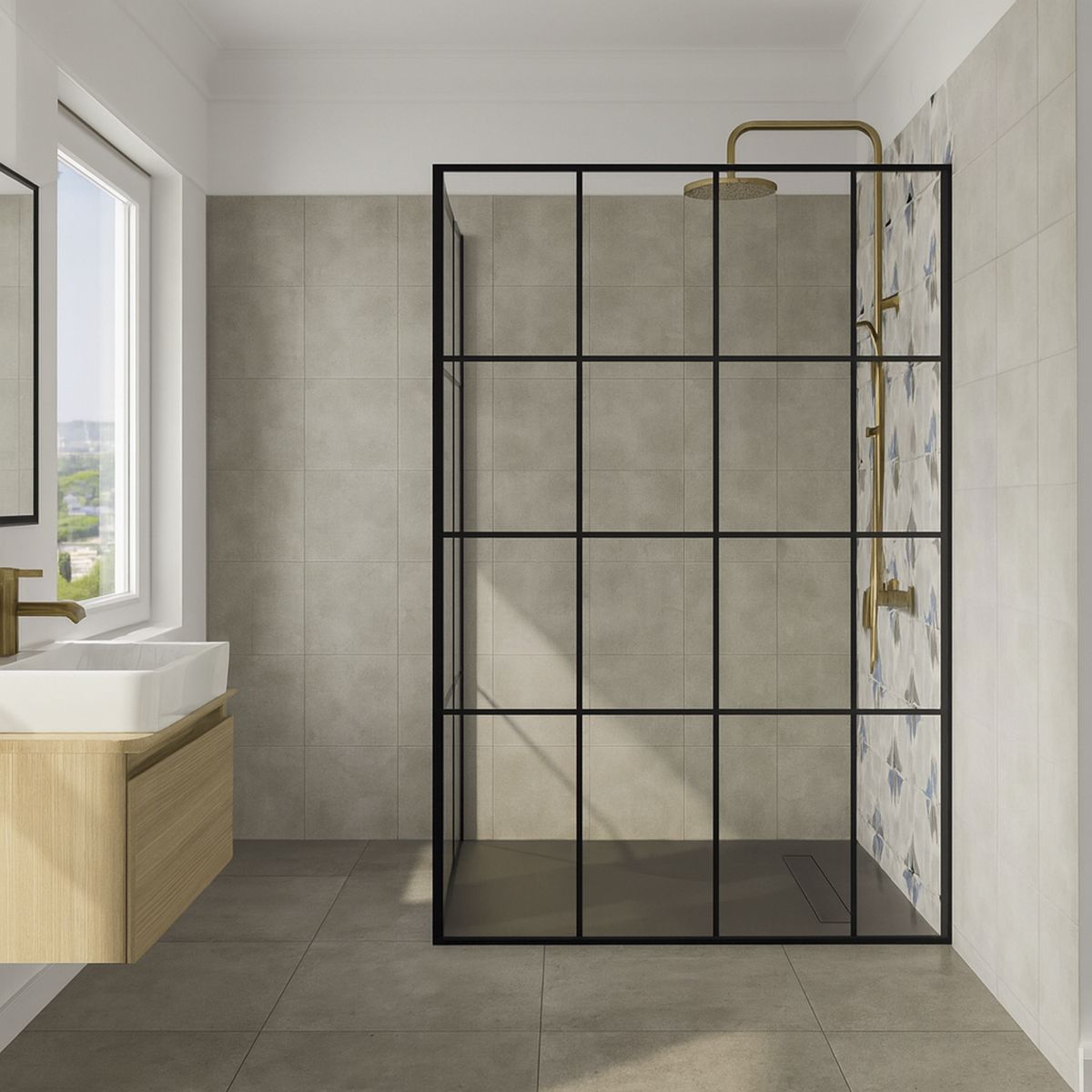 KLIPEN - Columna de ducha antique bronze