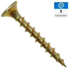 MAMUT - Tornillo Tirafondo Cabeza Torx Yeso-Cartón 200 mm 8 mm 5 Unidades