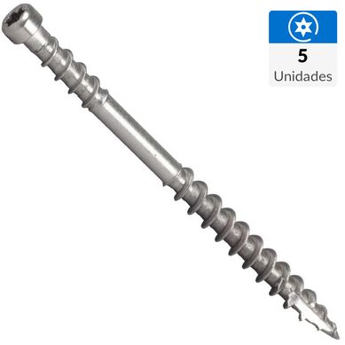 Tornillo fachada c/cilindrica inox 5.0x52mm 5unid
