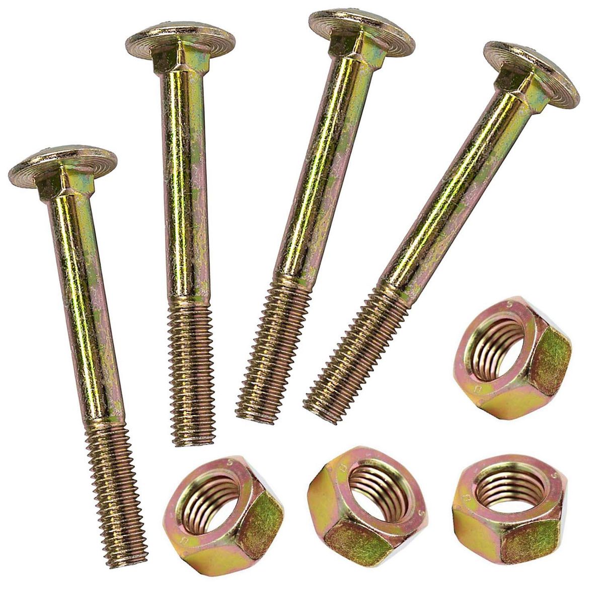 MAMUT - Perno coche con tuerca 3/16 x 2 1/2 zincado amarillo 4unid