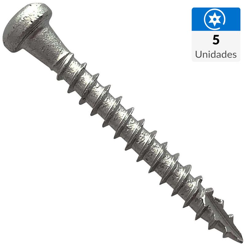 MAMUT - Tornillo Tirafondo Cabeza Torx Madera 120 mm 10 mm 5 Unidades