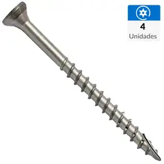 MAMUT - Tornillo Tirafondo Madera 160 mm 6.5 mm 4 unidad(es)