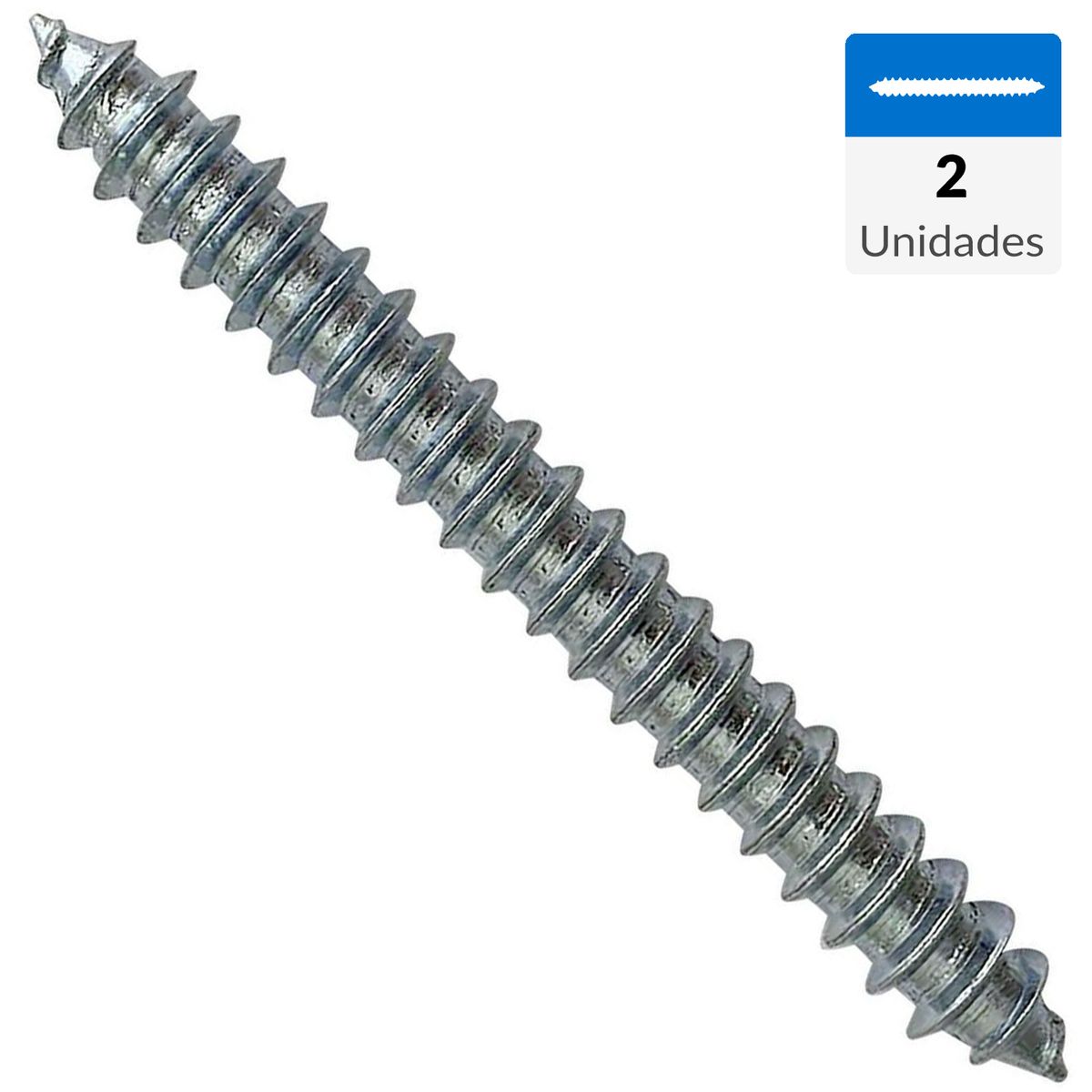 MAMUT - Esparrago rosc.madera/madera 1/4x2" zincado brillante 2unid