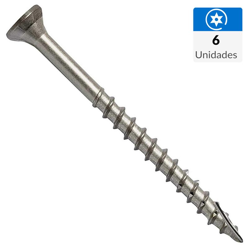MAMUT - Tornillo Tirafondo Cabeza Plana Madera 160 mm 6 mm 6 unidad(es)