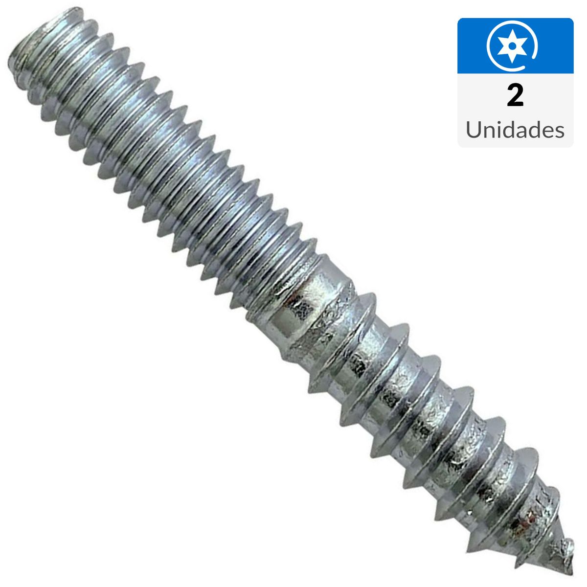 MAMUT - Esparrago rosca madera/metal 1/4x4" zincado brillante 2unid