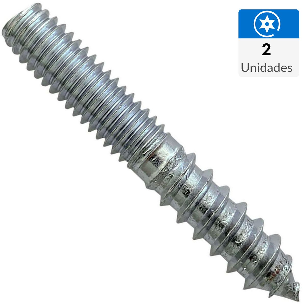 MAMUT - Esparrago rosca madera/metal 5/16x2" zincado brillante 2unid