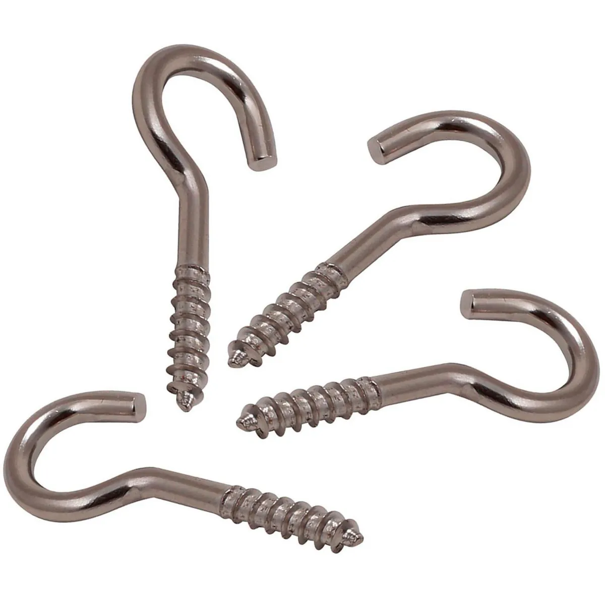 MAMUT - Cancamo abierto rosca madera N3 x 44 niquelado 4unid