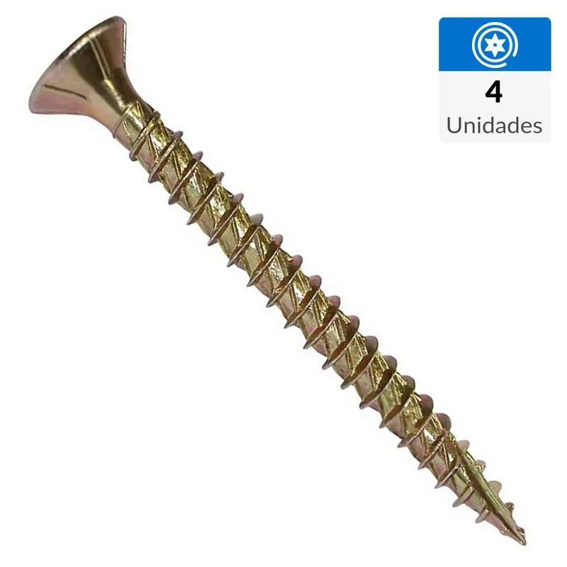 MAMUT - Tornillo Tirafondo Cabeza Torx Madera 5/8 " 3.5 mm 4 unidad(es)
