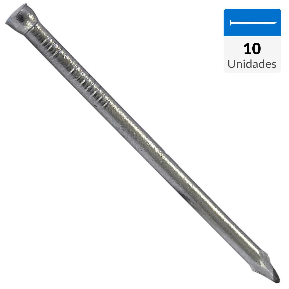 MAMUT - Clavo punta templada 2.4x2 1/2 zincado brillante 10unid