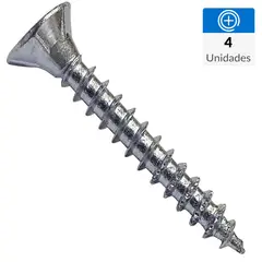 MAMUT - Tornillo Tirafondo Madera 50 mm 4.5 mm 4 unidad(es)