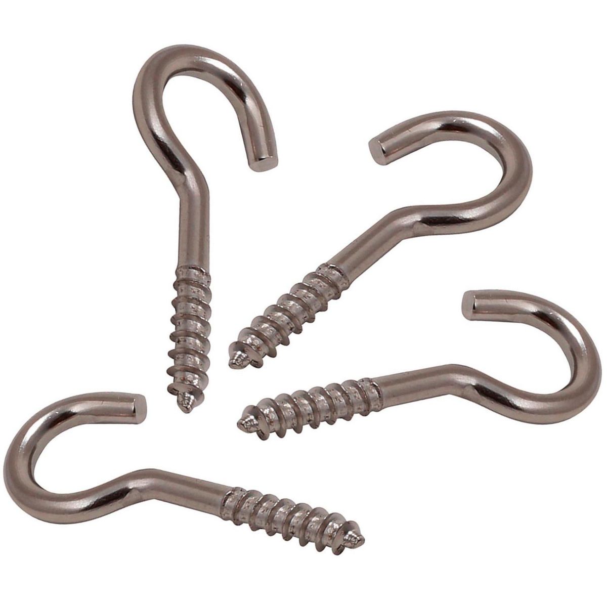 MAMUT - Cancamo abierto rosca madera N5 x 60 niquelado 4unid