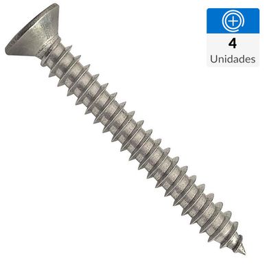 Tornillo madera cabeza plana ph 8 x 1