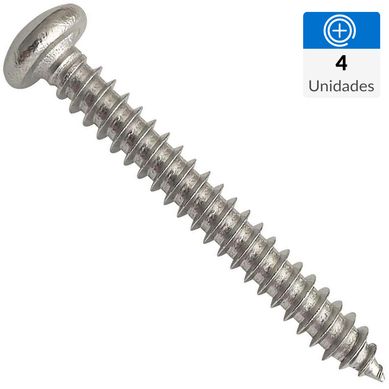 Tornillo madera cabeza binding 5 x 3/4 inox 4unid