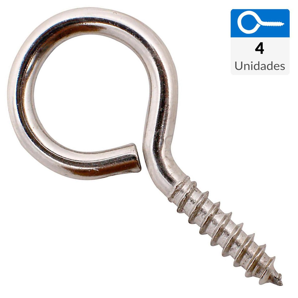 MAMUT - Cancamo cerrado rosca madera N1 x 30 niquelado 4unid