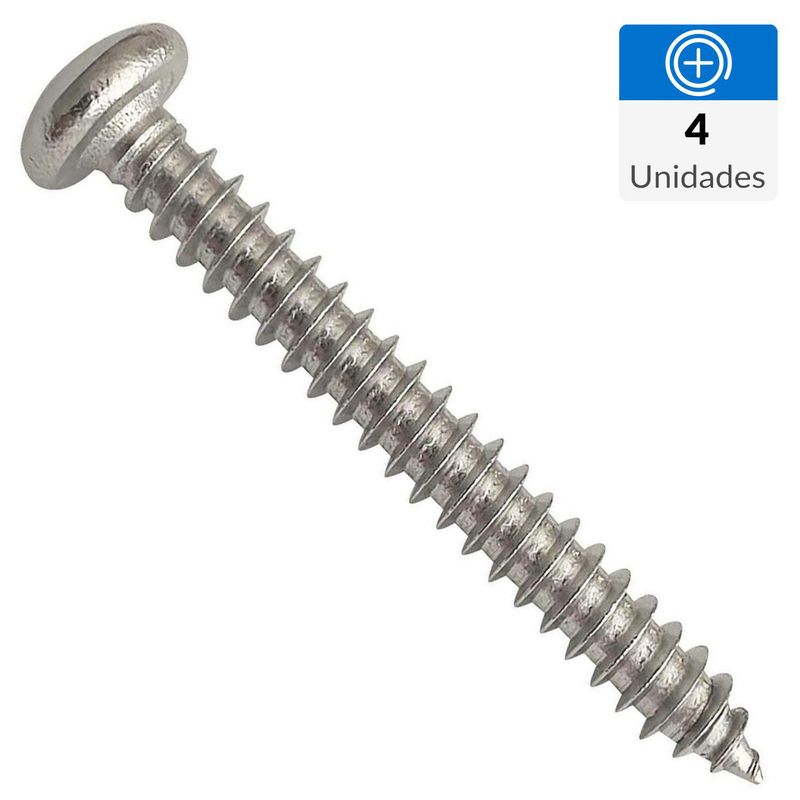 MAMUT - Tornillo Tirafondo Cabeza Phillips Madera 1/4 " 2.1 mm 4 Unidades