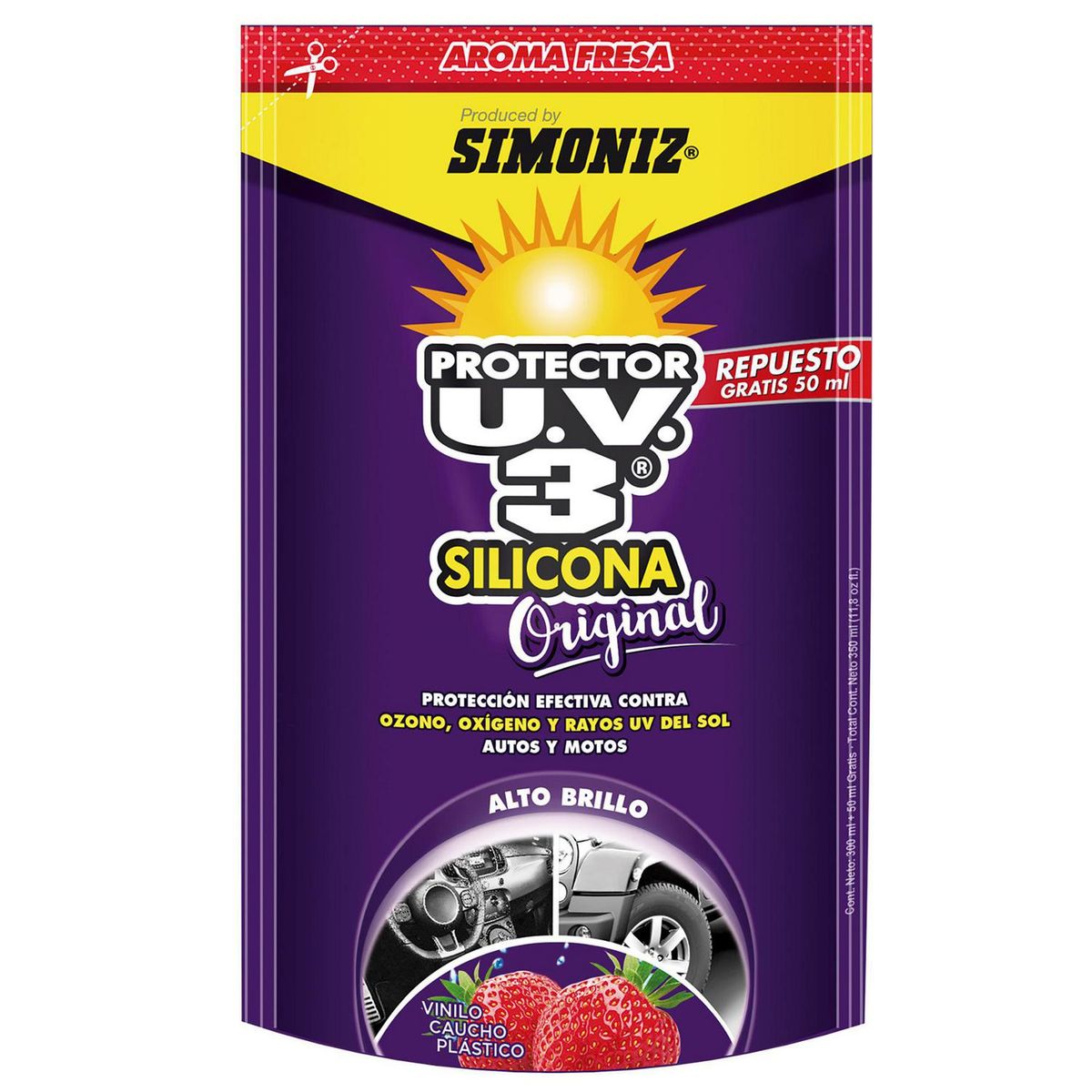 SIMONIZ - Silicona emulsión fresa doypack 300 ml