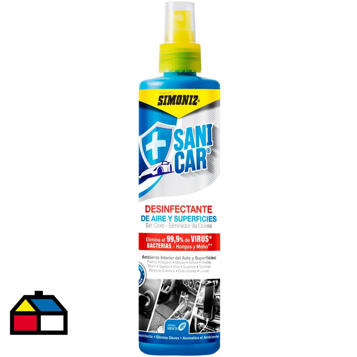 SIMONIZ - Desinfectante Simoniz Aire y Superficies Aerosol 300 ml Automotriz