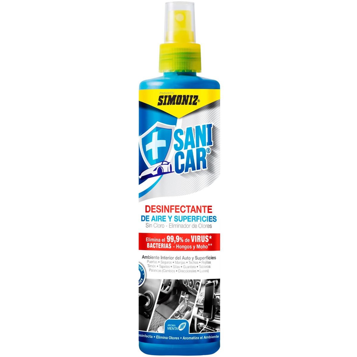 SIMONIZ - Desinfectante Simoniz Aire y Superficies Aerosol 300 ml Automotriz