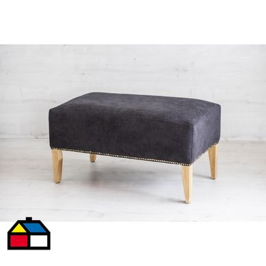 Pouf Toscana negro pata madera
