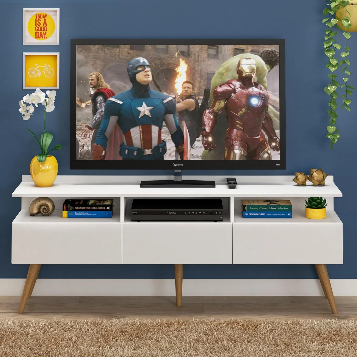 MOBILFRANK - Rack 3 puertas blanco