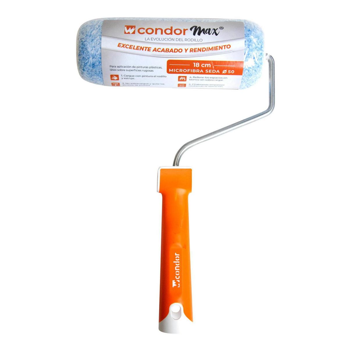 CONDOR - Rodillo Condor Max 18 cm para Pintura Cobertura Uniforme y Suave