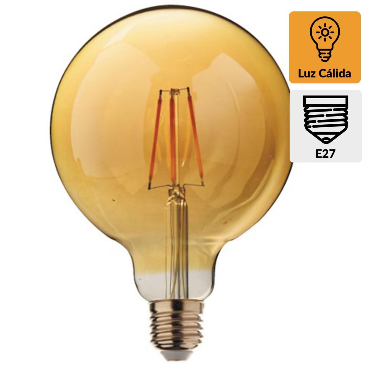 LEDZONE - Ampolleta Led Vintage 6 W E27 600 lm Luz Cálida