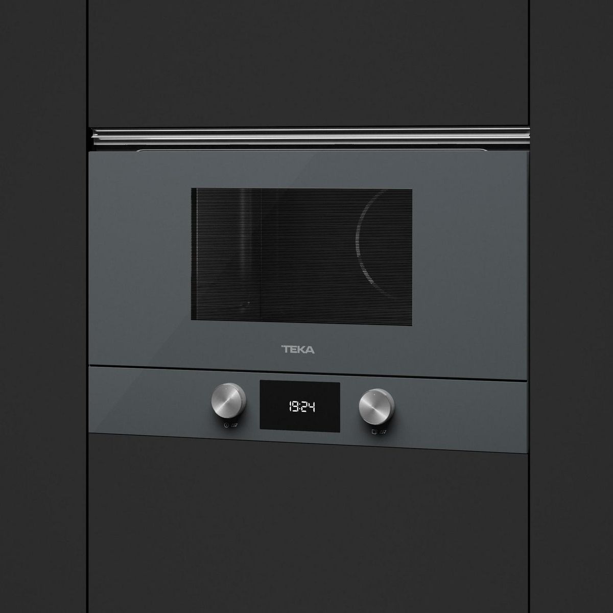 TEKA - Microondas empotrable 22 litros display digital gris piedra