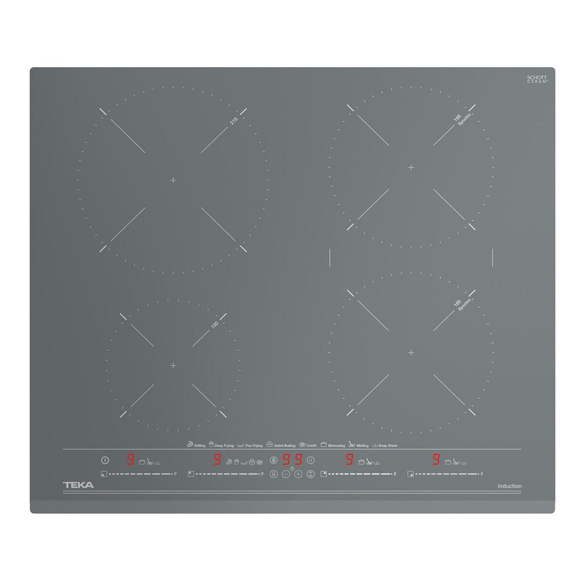 TEKA - Encimera Inducción 4 Platos Gris IZC-64630 ST MST
