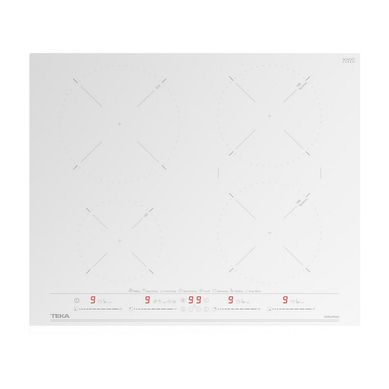 Encimera induccin 4 platos touch control blanca.
