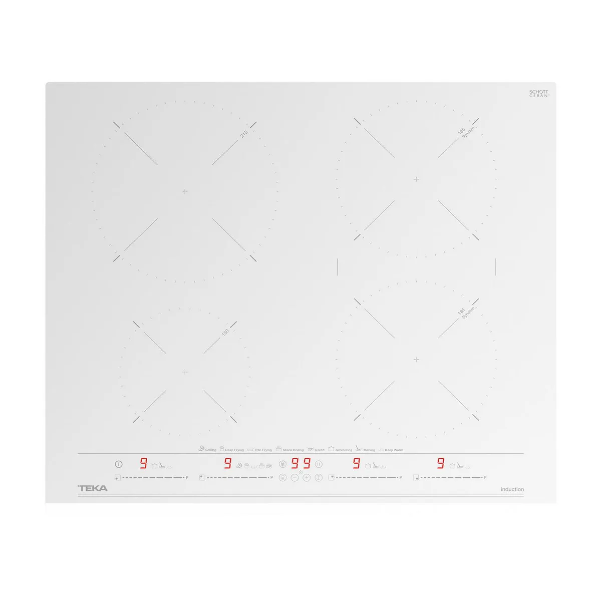 TEKA - Encimera Inducción 4 Platos Blanco IZC-64630 WH MST
